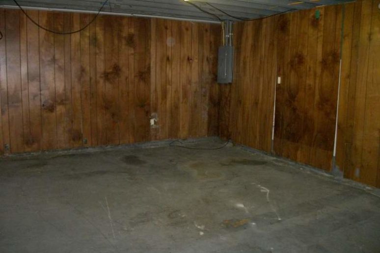 Unfinished finished basement is partially paneled!