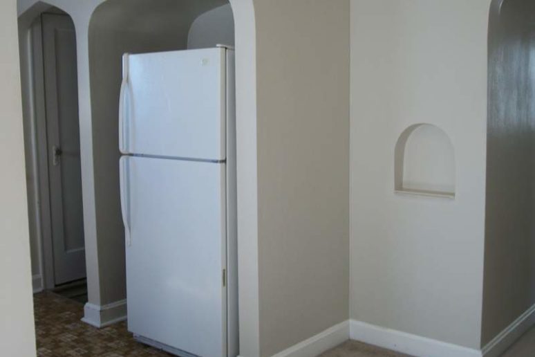 Refrigerator included in kitchen in rental home in Evansville Indiana
