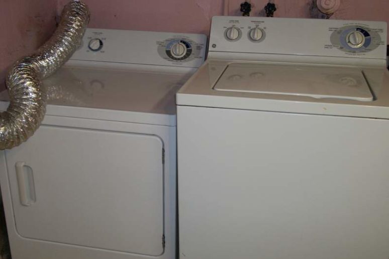 Washer and dryer in basement